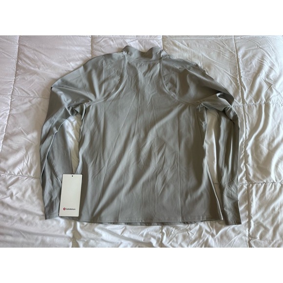 New Lululemon Nulux Long Sleeve Tennis Half-Zip Size 12 Gray Hip Length NWT - Picture 8 of 11